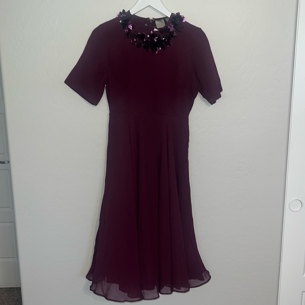 NWT ASOS DESIGN Embellished Neckline Midi Dress 4 - Picture 6 of 10